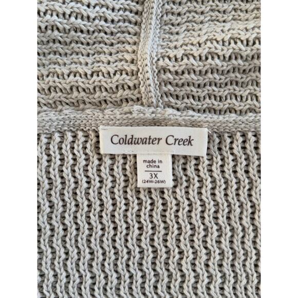Coldwater Creek NWT Women's 3X Open-Front Sleeveless Cardigan Sweater Vest Beige - Picture 7 of 13